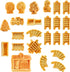 Train Set Waffle Maker - Build Waffle or Pancake Tracks, Electric Nonstick Waffler Iron with 4 Removable Plates