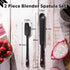 DI ORO Silicone Blender & Jar Spatulas, Rubber Spatulas Heat Resistant for Cooking, Mixing, Baking, 2pc Set, Black