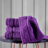 13x13 Inch 12 Pack Hawmam Linen Luxury Cotton Washcloths - Large Hotel Spa Bathroom Face Towel | | Purple