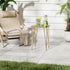 Palama Square Side Table - Metal End Table, Easy Assembly Champagne Gold Bedside Table, Perfect for Small Spaces Indoor