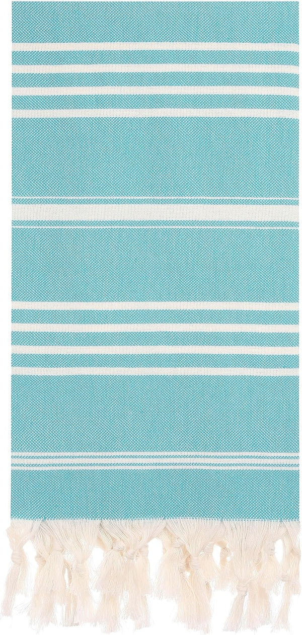 Cacala Turkish Hand Loomed Towels, 100% Cotton Sultan Series, 37" x 70" for Shower, Spa, Pool, Gym, Yoga