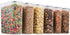 6 Pack (135.5 Oz) Airtight Cereal Food Storage Container - BPA Free Plastic Kitchen and Pantry Organization Canisters
