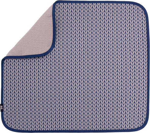 S&T INC. Dish Drying Mat, Highly Absorbent Microfiber Kitchen Counter Mat, Large 16" x 18" for Dishes and Utensils