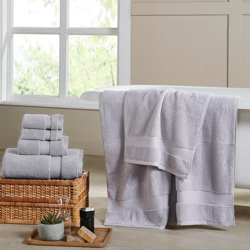 6-Piece Set Modern Threads Luxury Quick-Dry Towel Plush & Ultra-Absorbent for Spa-Like Experience, Lilac