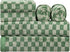 Checkered Bath Towels Set of 6 Large, 600GSM, 100% Cotton Shower Towels