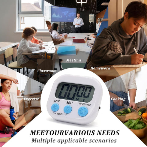 BXF SPORTS 16 Pack Multi-Function Electronic Timer - Kitchen Timer,Magnetic Digital Timers,Big LCD Display, ON/Off