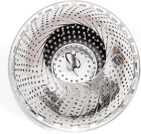 BergHOFF Steamer Basket 7" to 11" - Stainless Steel 18/8 Foldable & Expandable, Dishwasher Safe, Fits Most Pots and Pans