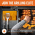 Yukon Glory Orange Tool Resting Mat, BBQ Utensil Holder, Heat-Resistant Non-Stick Silicone Mat for Outdoor Cooking
