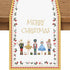 Christmas Table Runner Decoration, Buffalo Plaid Merry Christmas Nutcracker Table Runners for