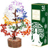 Crocon Seven Chakra Gemstone Tree, Feng Shui Figurine, Money Bonsai, Good Luck Reiki Healing Crystals, Size 10-12"
