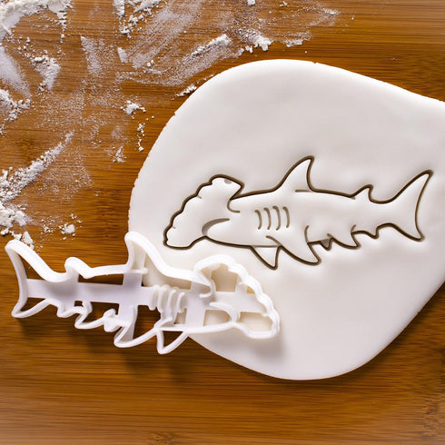 Set of 2 Shark Cookie Cutters, Hammerhead & Tiger Designs, 2 Pieces