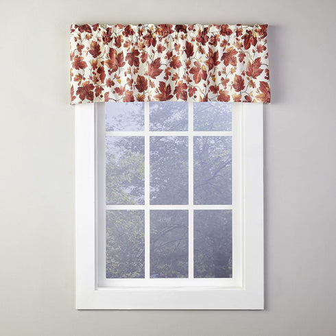 SKL Home Harvest Falling Leaves Valance - Spice 58.00" x 13.00"