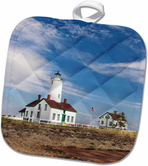 3D Rose Pot Holder, 8 by 8" - USA - Washington - Sequim - Dungeness Spit Lighthouse