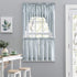 Ellis Curtain Plaza Stripe Tailored Valance - 58" x 15", Blue
