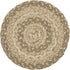 VHC Brands Cobblestone Trivet Hot Pad for Pots Pans, Tan Grey White, Jute Blend, Round Circle, 8 Inches