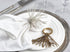 Silver Beaded Spray Design Napkin Ring, 4" H x 1.5" D for Elegant Table Settings