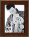 Malden International Designs Burl Wood Walnut Picture Frame, 5x7, Wooden with Black Border
