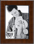 Malden International Designs Burl Wood Walnut Picture Frame, 5x7, Wooden with Black Border