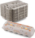 MT Products Printed Natural Pulp Egg Cartons 1 Dozen - Disposable Egg