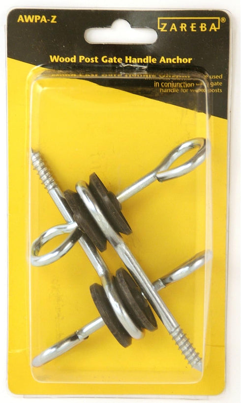 Zareba AWPA-Z Wood Post Gate Handle Anchor - 5 Pack, Black