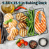 Non-Stick Steel Baking & Cooling Rack, Heavy Duty Oven Safe for Cookies, Cakes, Breads - 9.84"x15.9" - 1 Piece