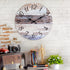 Stonebriar Vintage Farmhouse 14 Inch Round Hanging Wall Clock, Battery Operated