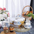 Set 6(5 oz), fanquare Floral Coffee Cups of Porcelain Cappuccino Cups with Saucers, Tea Cup for Birthday Wedding Party