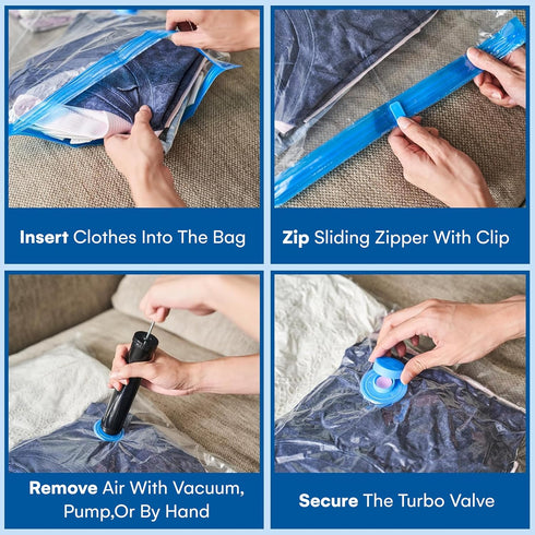 Spacesaver Vacuum Storage Bags (Variety 20 Pack) - Save 80% on Clothing Storage Space, Compression Seal