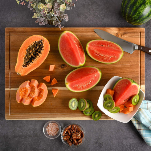 24 16 Inch Kenmore Kenosha Extra Large Acacia Wood Cutting Board, x Heavy Duty Chopping Board with Juice Groove