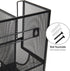 Mind Reader Cup and Condiment Station, Countertop Organizer for Coffee Bar, Metal Mesh, 13"L x 6.45"W x 11.25"H, Black