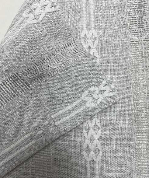 GOHD Country Road Tiers Kitchen Curtains, Boho Jacquard Stripe Tassel Bathroom Window Curtain, 3 Sizes, 100% Polyester