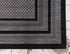Unique Loom Outdoor Border Collection Area Rug, Multi Border, 2' 2" x 3' Rectangle, Gray/Black