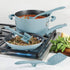 Rachael Ray 47752 Tools and Gadgets Set - Lazy Chop and Stir, Flexi Turner, Scraping Spoon, 3 Piece, Sky Blue