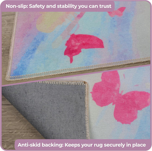 3' 5' Superior Indoor Kids Rug, Washable, Non-Slip, Toddlers & Babies, Perfect for High Traffic Playroom, Kids Room