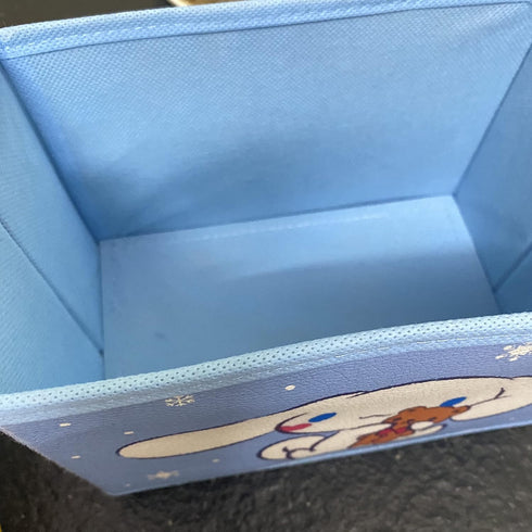Kerr's Choice Collapsible Storage Bin, Kawaii Storage Box Blue Foldable Baskets for Office Desk Room Decor