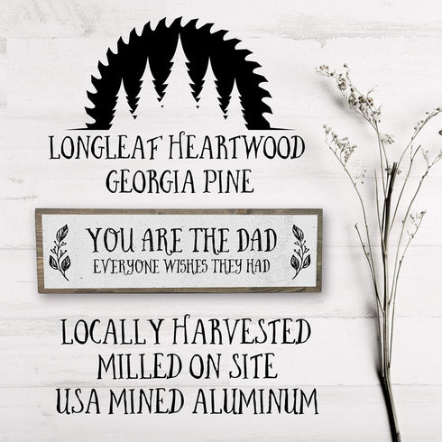Dad Wood Signs - Medium Wood and Metal, You Are The Dad Everyone Wishes They Had