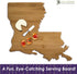 Totally Bamboo Louisiana State Shaped Bamboo Serving and Cutting Board