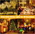 33FT Nisocy LED String Lights Outdoor Waterproof Warm White Fairy Lights with Plug, Connectable Christmas Tree Lights