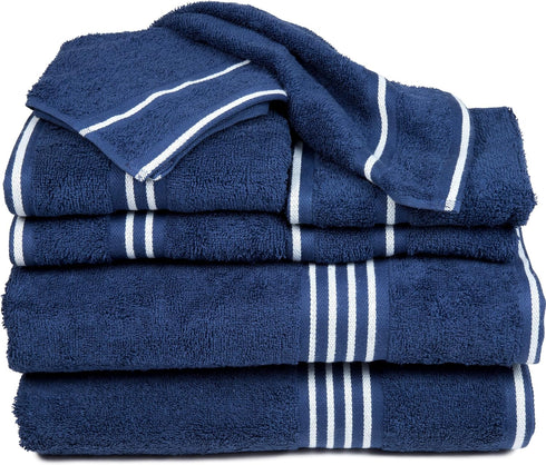 Lavish Home 8PC Bathroom Towels Set - 575GSM 100% Cotton Bathroom Essentials