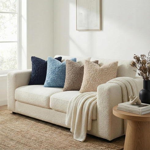 Pack 2 20x20 Inch, decorUhome of Throw Pillow Covers Faux Fur Decorative Sherpa Pillow Covers Fuzzy Accent Soft