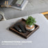 Counter 10inch Hanobe Serving Tray Decor for Table: Small Wood Decorative Trays for Ottoman Coffee Tables - Farmhouse