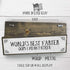 World's Best Farter Oops I Mean Father - Handmade Metal Wood Sign Light, Cute Rustic Wall Decor Art, Farmhouse