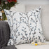 YOUR SMILE Classical Embroidery Jacquard Teal Leaf Pattern Square Decorative Throw Pillow Case Cushion Cover 18x18 inch