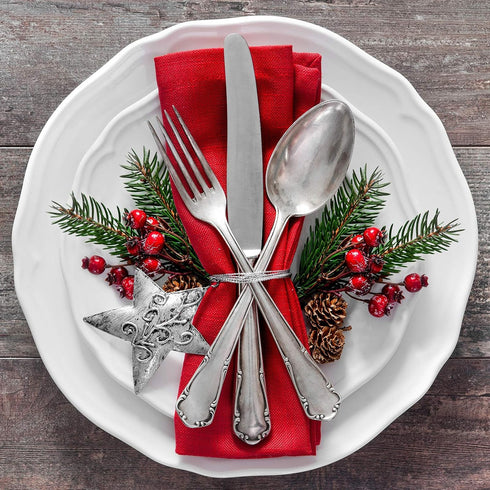 18 MIAHART Pcs Christmas Picks Artificial Pine Branches Red Berry Stems Pine Picks Spray with Pine Cone Apples Holly