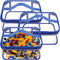 3 Packs Clear Toy Storage Bags - 9.4 x 6.7 x 4.3 Inch Transparent PVC Organizing Bags for Small Toys (Blue)