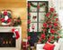 Geefuun 28PCS Christmas Tree Decorations: Red Glitter Poinsettias Artificial Flowers Ornaments with Clips, 3 Sizes