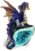 Ain’t It Nice Dragon Statue - Sparkling Medieval Collectible Fantasy Figurine Décor, Blue 3(L) X 1.5(W) X 4(H) inches