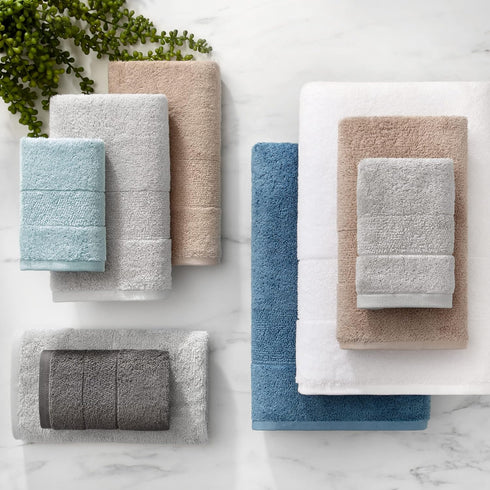 Pack 4, 100% 600 18 32 Aston & Arden Aegean Terry Solid Hand Towels, of Turkish Cotton GSM Guest Bathroom Towels
