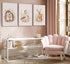 UNDDISINS 3 Pcs Animal Nursery Canvas Wall Art Watercolor Baby Animals with Wildflowers Painting Picture Wall Decor