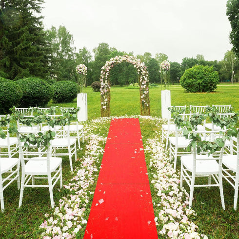 Shappy Red Carpet Runner Rug with 1 Piece Carpet Tape for Wedding, Christmas, Thanksgiving, 2.6 x 16.4 Feet